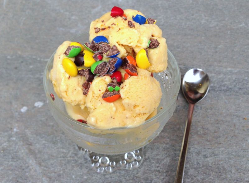 Sukkerfri vaniljeis med knasande nonstop!