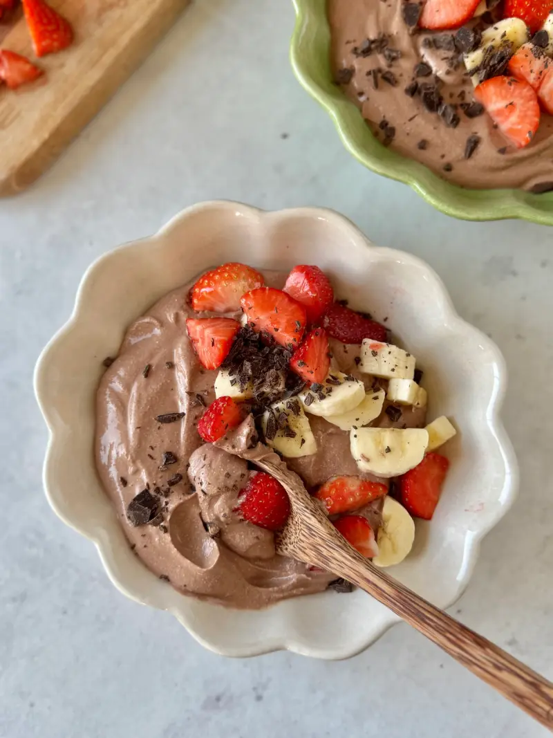 Proteinrik, nydelig og sunn sjokoladekrem