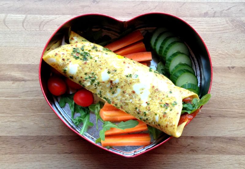 Sunn og digg lunsj med omelettwraps!