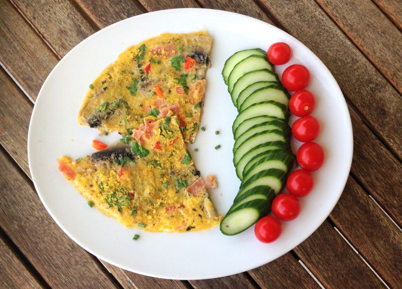 Omelett med superingrediens: næringsgjær!