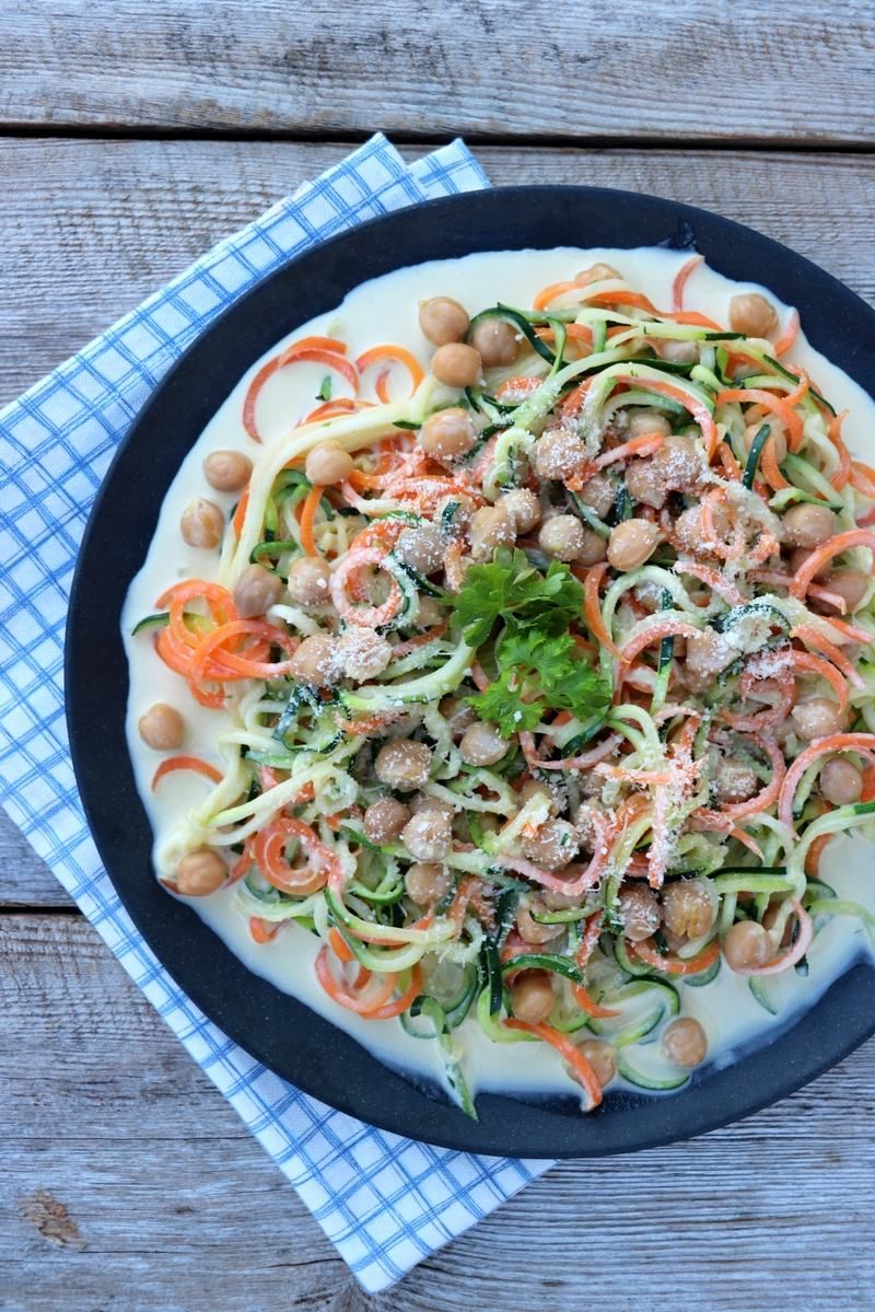 Krema squashgetti med kikerter