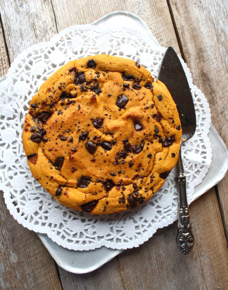 Søtpotetkake med sjokoladebiter