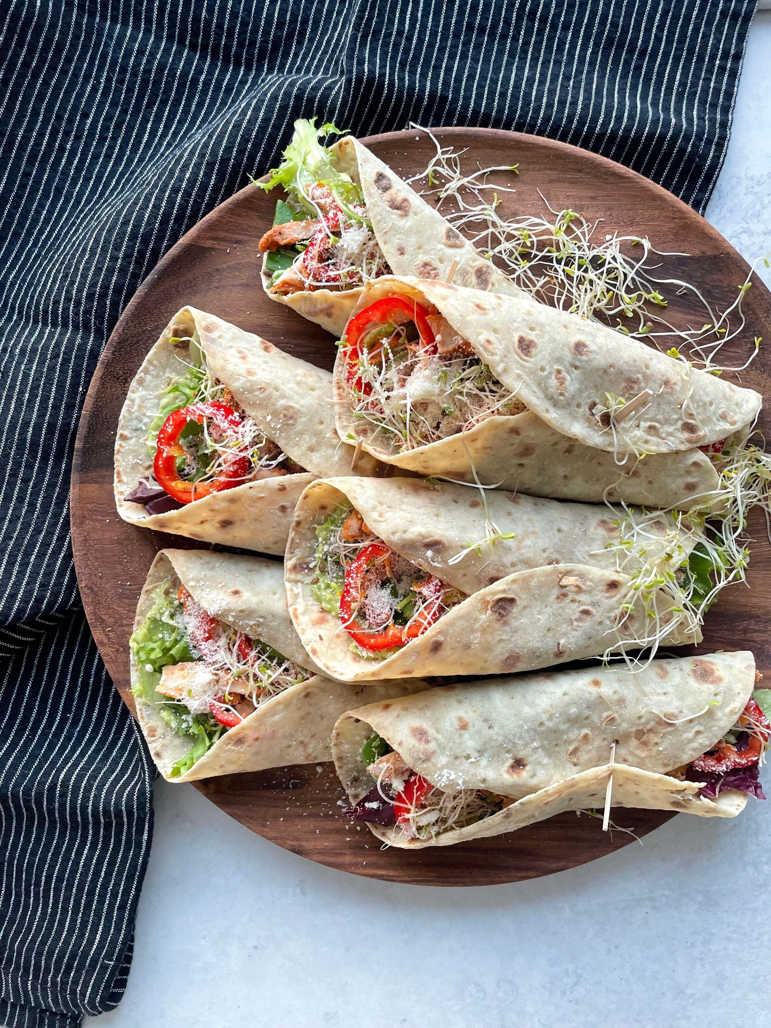 Lompewraps med guacamole & kylling