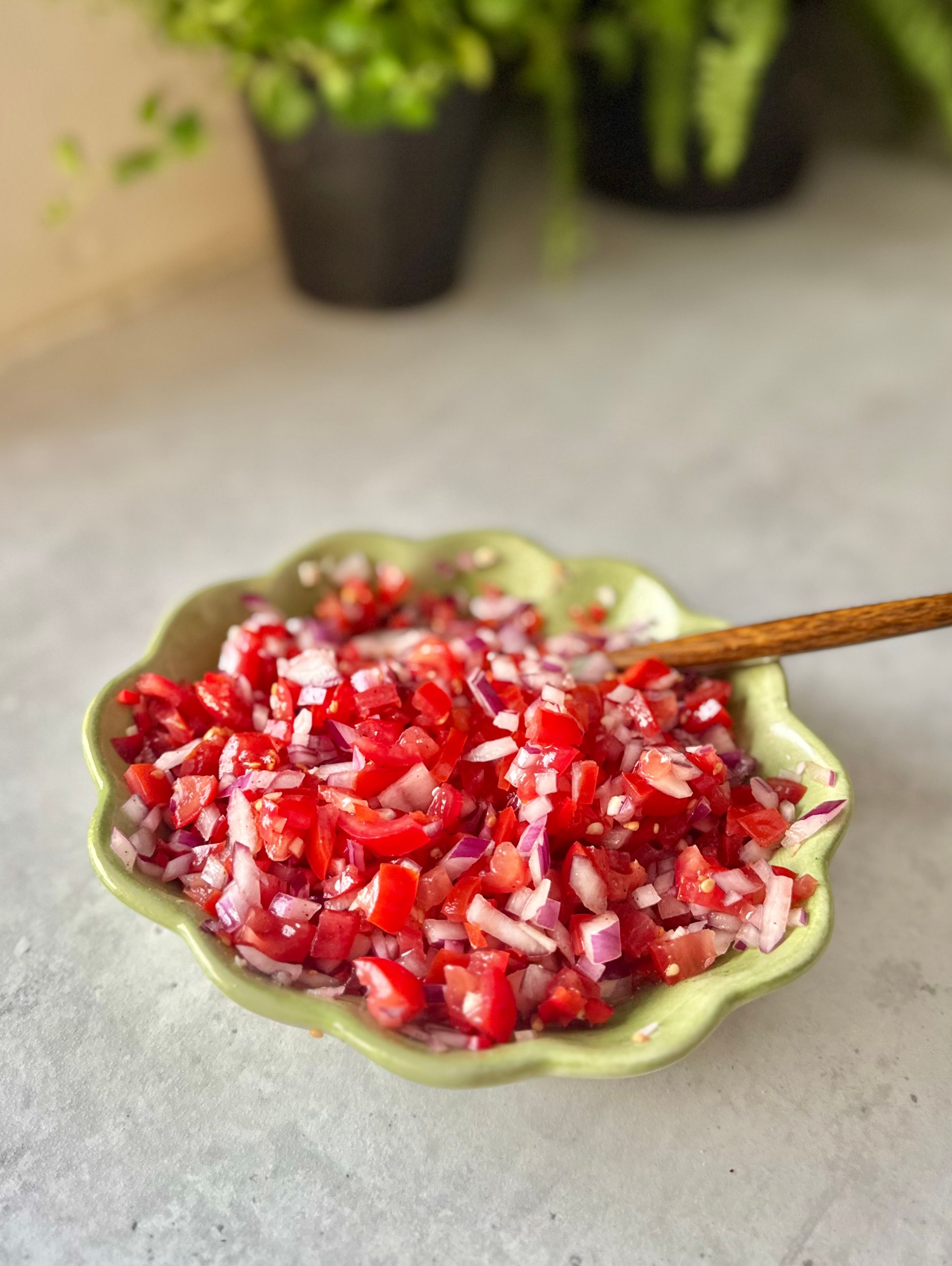 Pico de gallo (frisk salsa) - nydelig til tacomiddag!