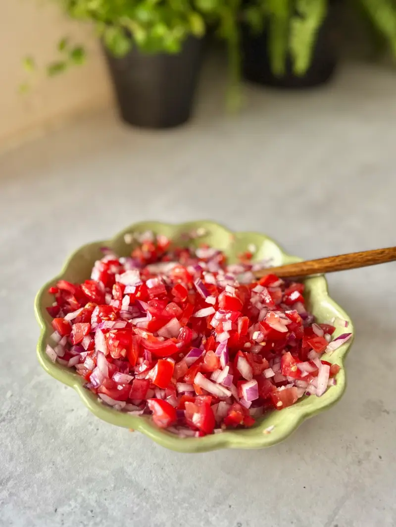 Pico de gallo (frisk salsa) - nydelig til tacomiddag!