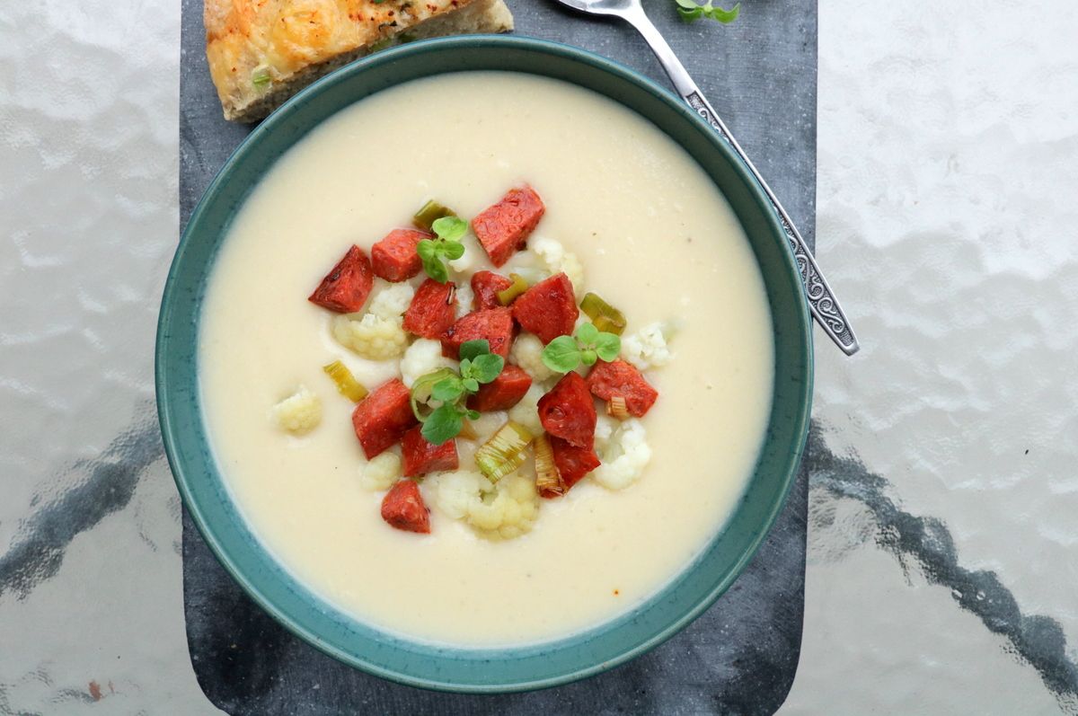 Heimelaga, nydelig blomkålsuppe