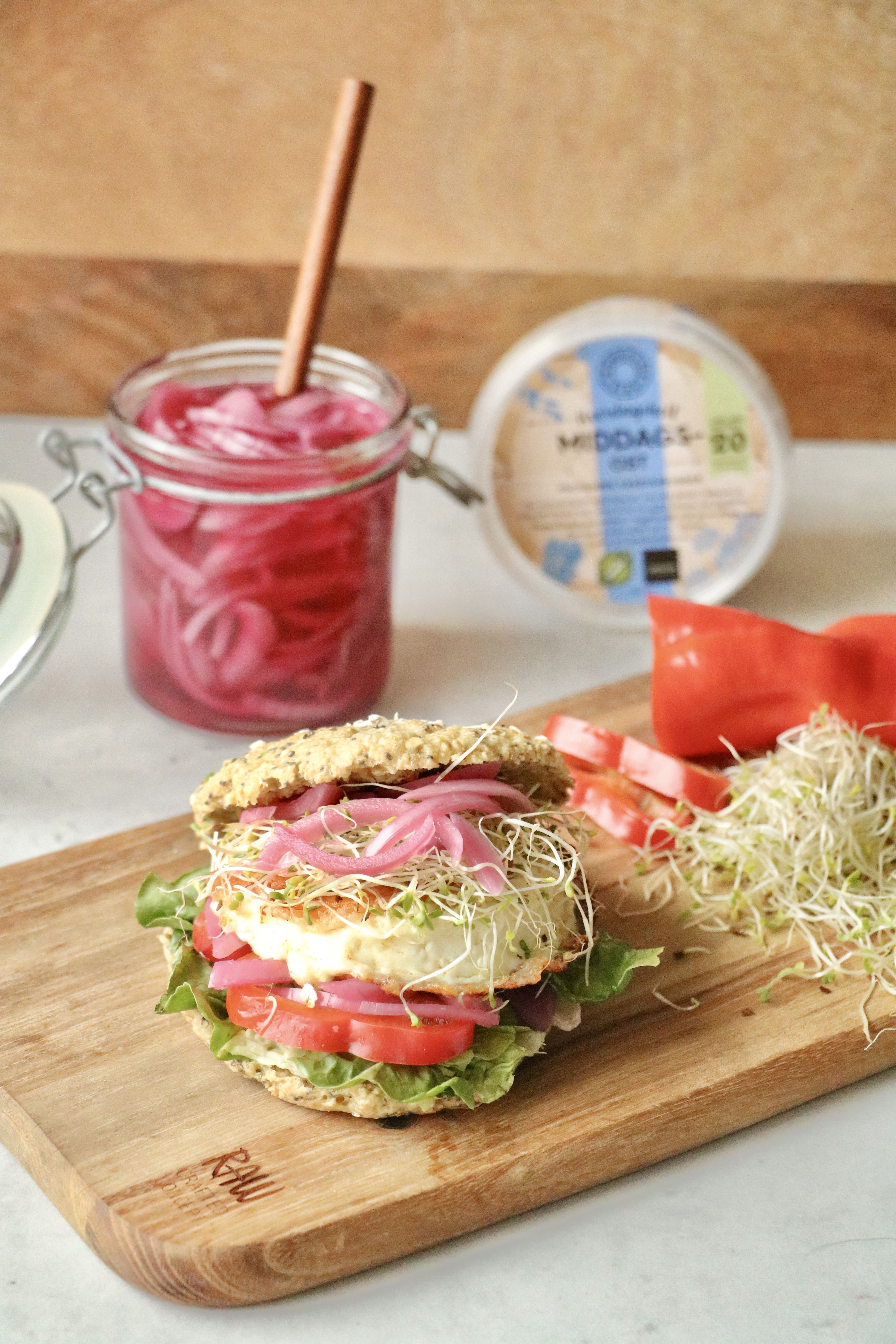 Vegetarburger med Middagsost