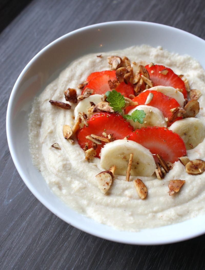 Proteinrik mandelgrøt