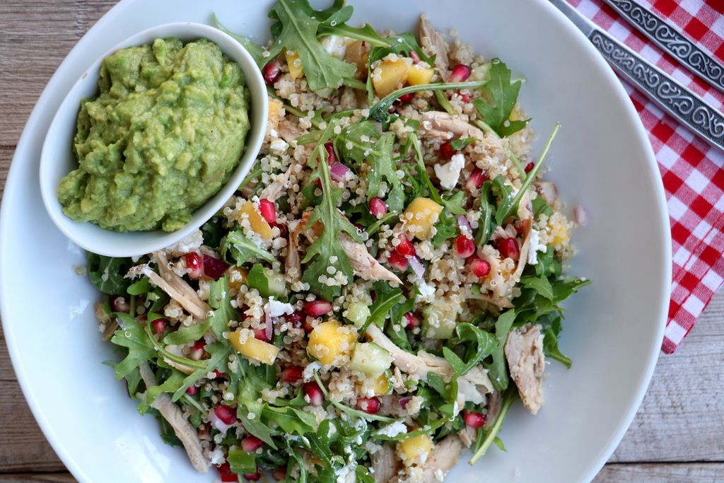 Kylling- og quinoasalat