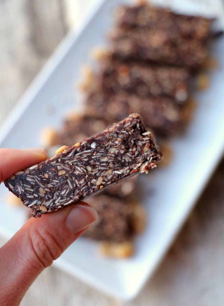 Energibar med peanøttsmør & kakao