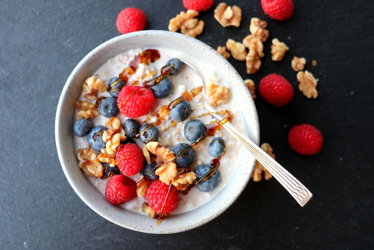 Kjøleskapsgraut med cottage cheese