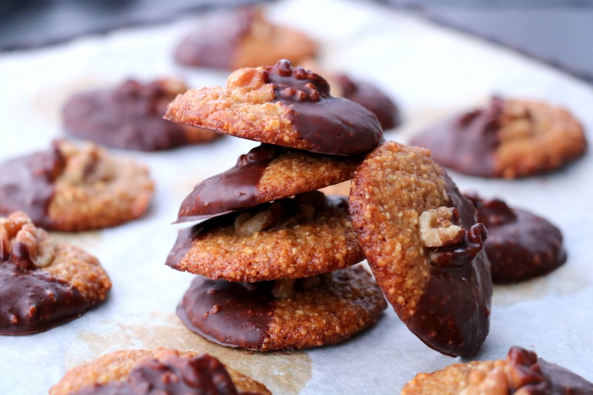 Seige, søte peanøttkjeks med sjokolade