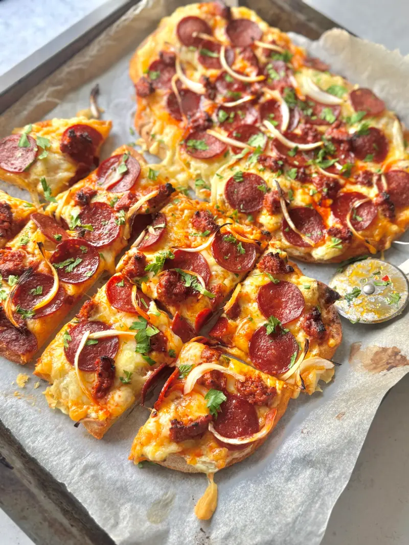 Pinsapizza med pepperoni & nduja