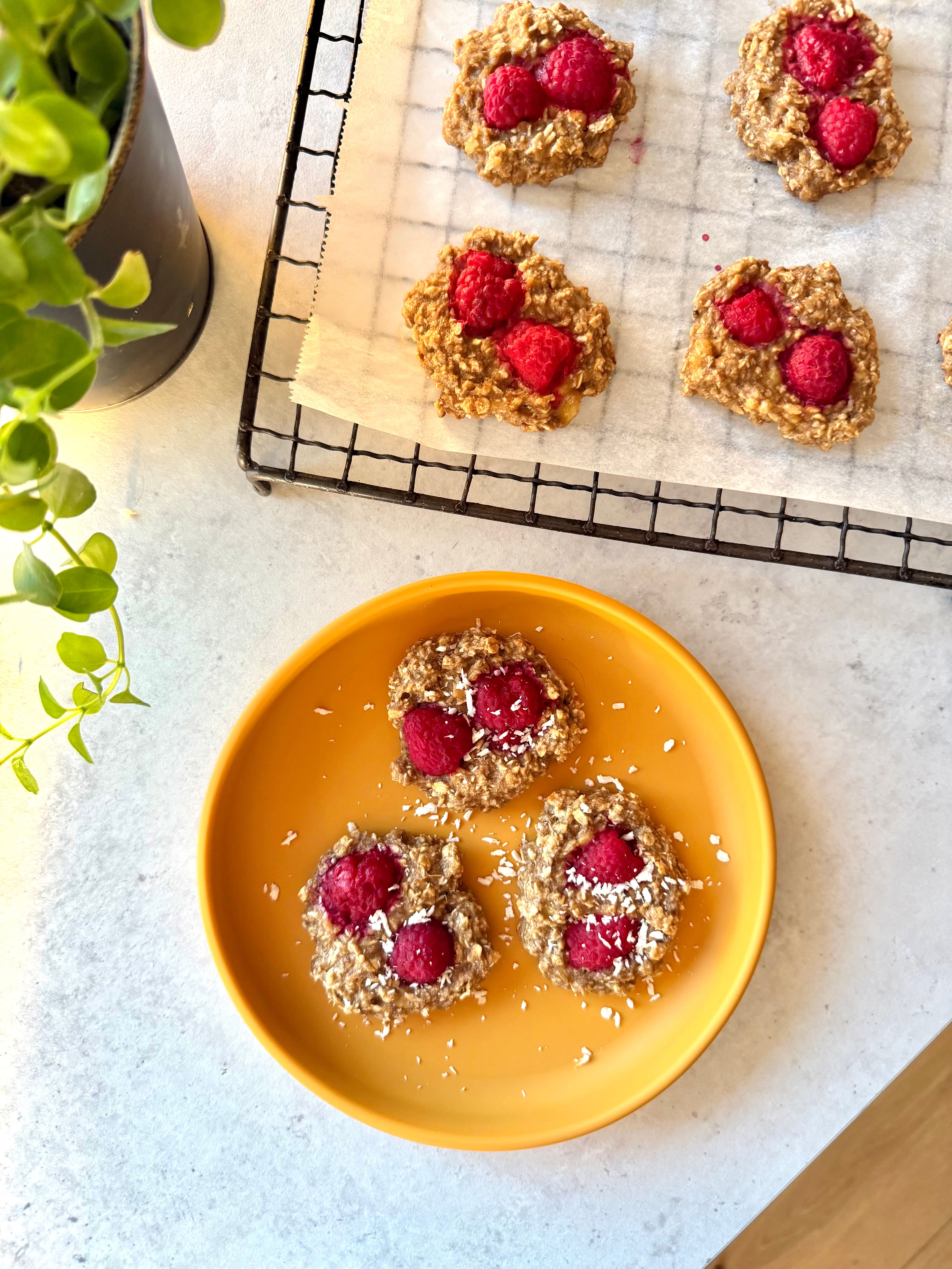 Jernrike banan-havrekjeks til baby & barn