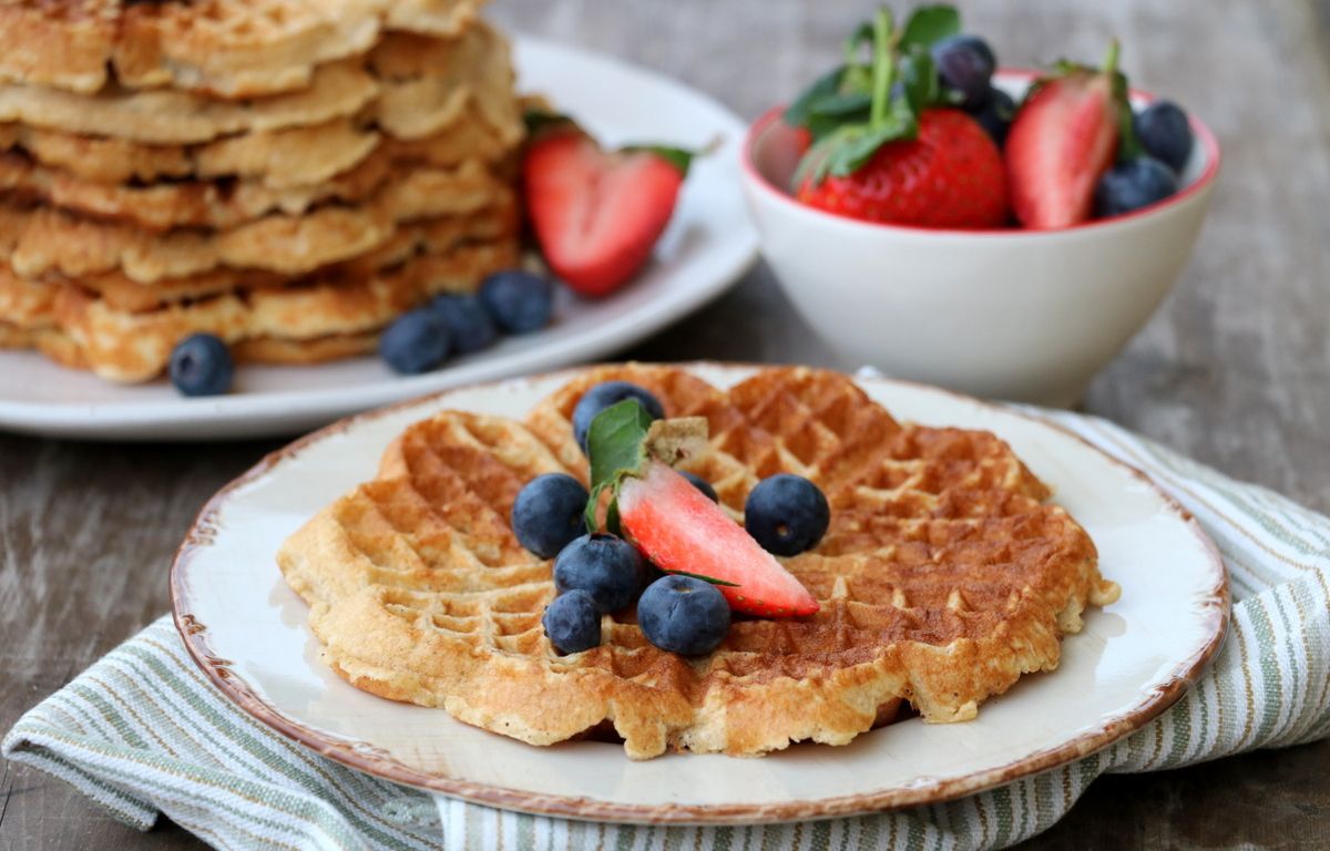 Sunne & søte bananvafler