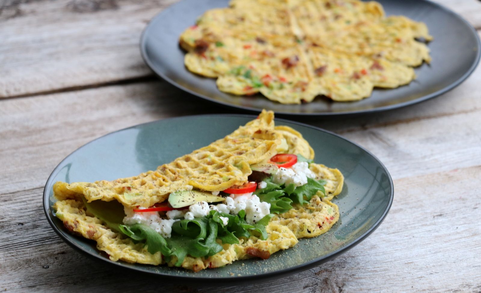 Vaffelomelett – perfekt i matpakken!