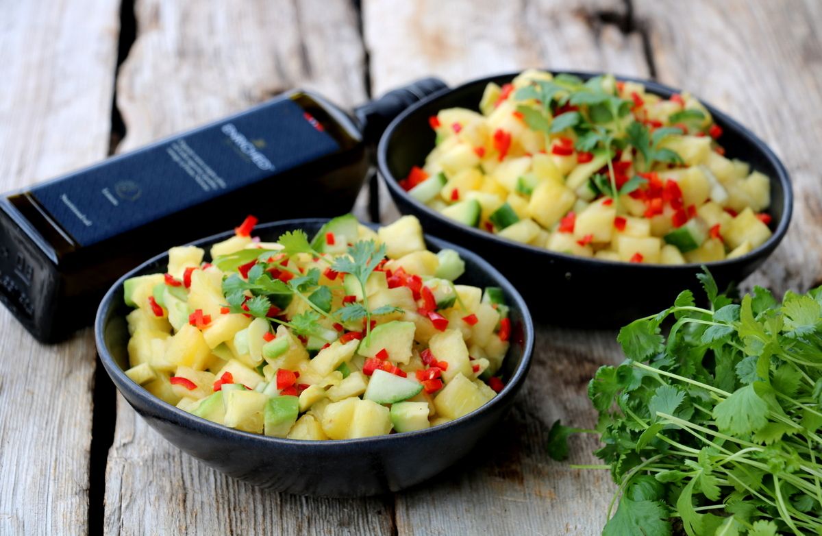 Enkel, digg ananassalsa