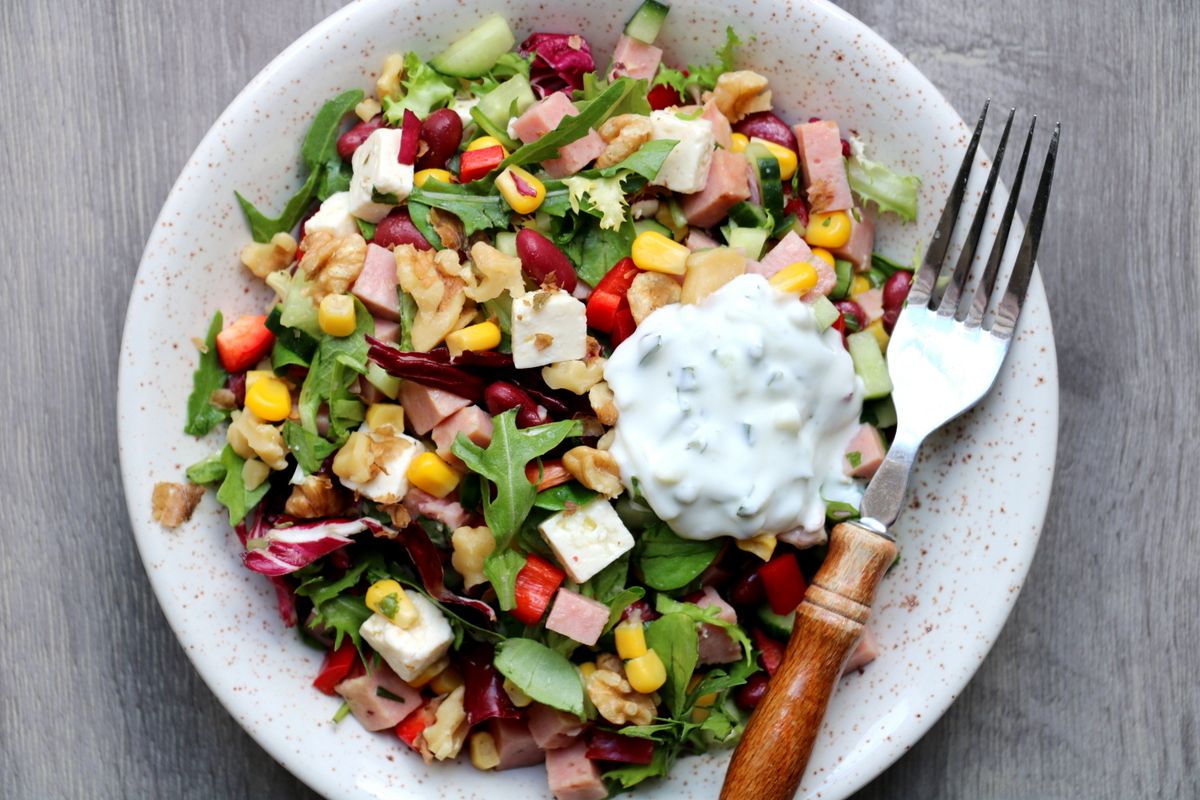 Enkel, digg skinkesalat