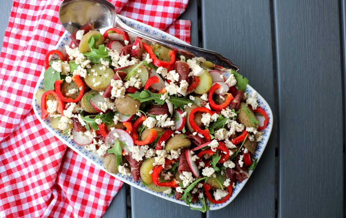 Potetsalat med fenalår & fetaost