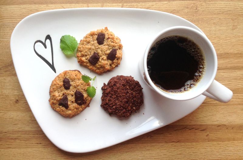 Havrekjeks med sjokoladebiter – sukkerfri, glutenfri, melkefri