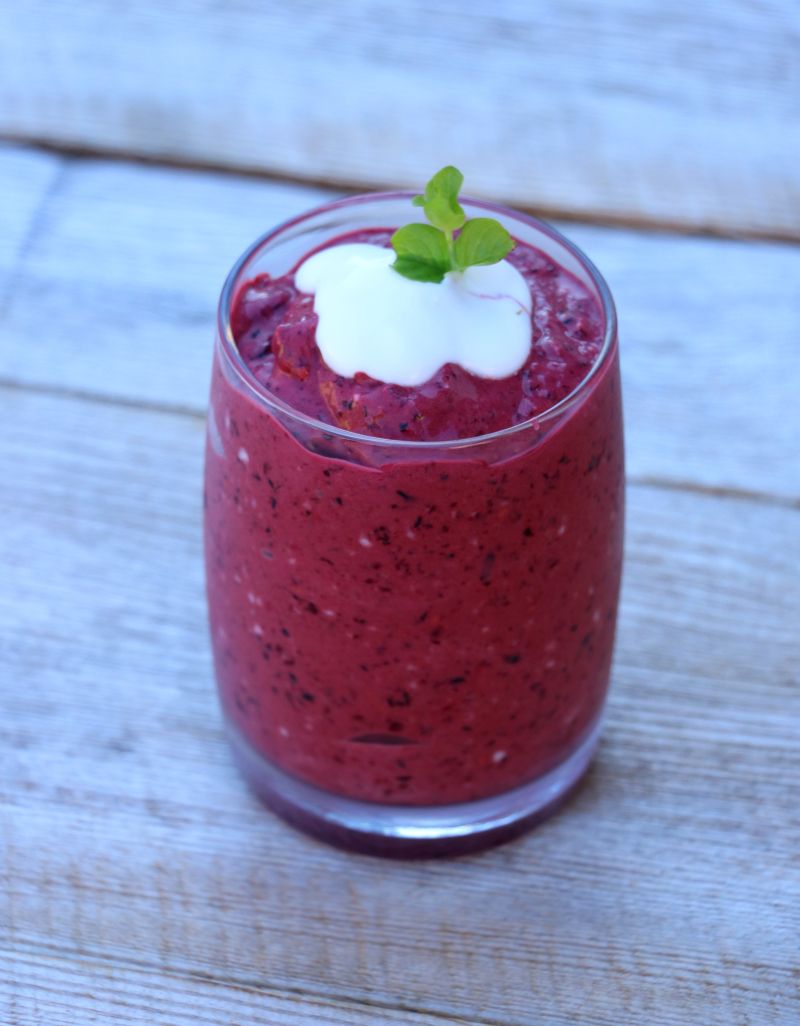 Sunn blåbærsorbêt på 2 minutter!