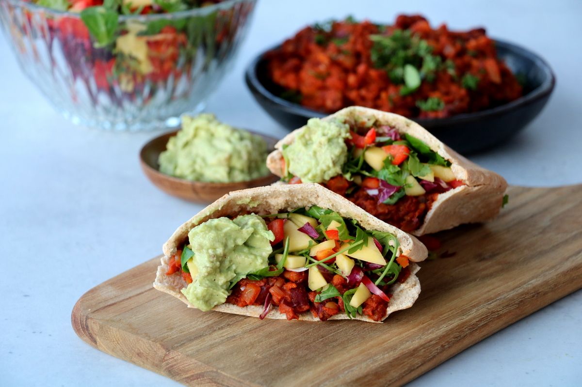 Fylte, grove pitabrød – vegansk style!