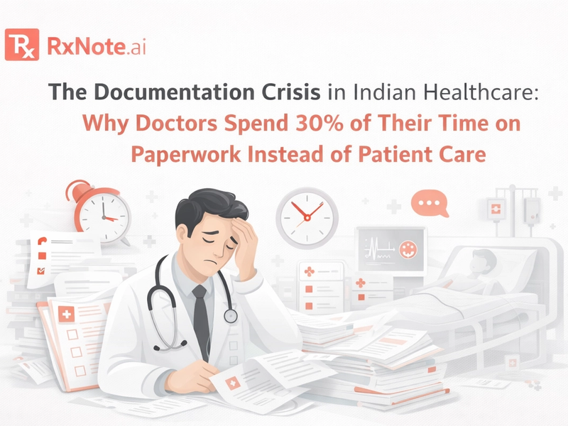 Featured image for The Documentation Crisis in Indian Healthcare: Why Doctors Spend 30% of Their Time on Paperwork Instead of Patient Care