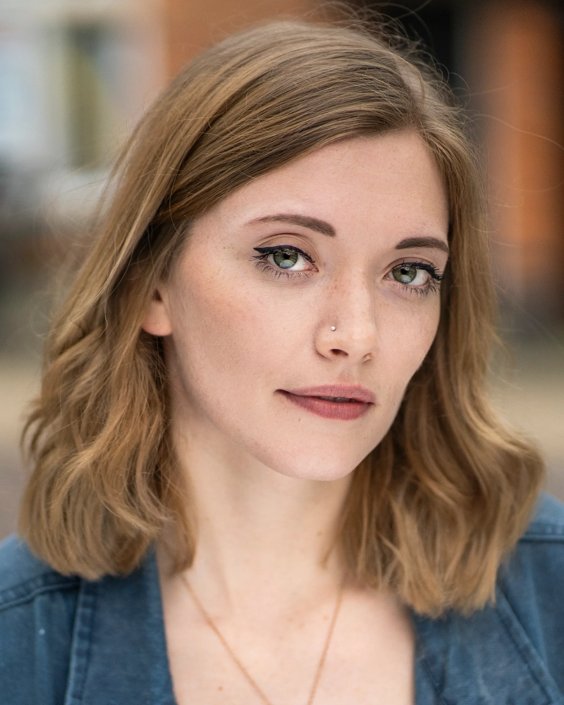 A close natural-light portrait of a young woman