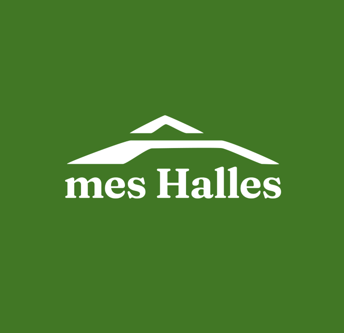 Écran d'accueil de l'application Mes Halles
