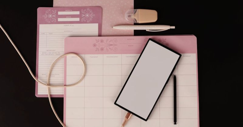 Calendar and phone planning flight booking schedule — best day and time to book India flights 2026