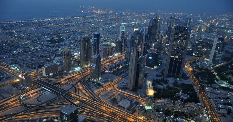 Dubai skyline aerial view — cheapest international destination from Delhi with flights from ₹22,000