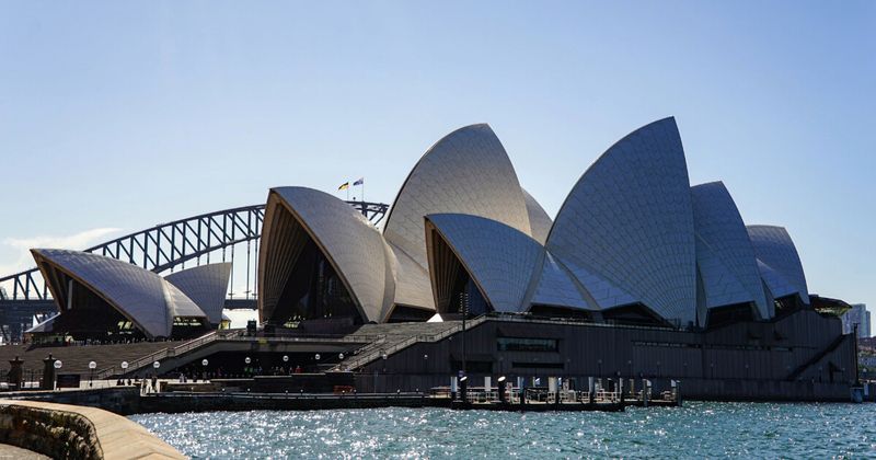 Sydney Harbour aerial view — Australia to India flights 2026 cheapest months Sydney Melbourne Perth