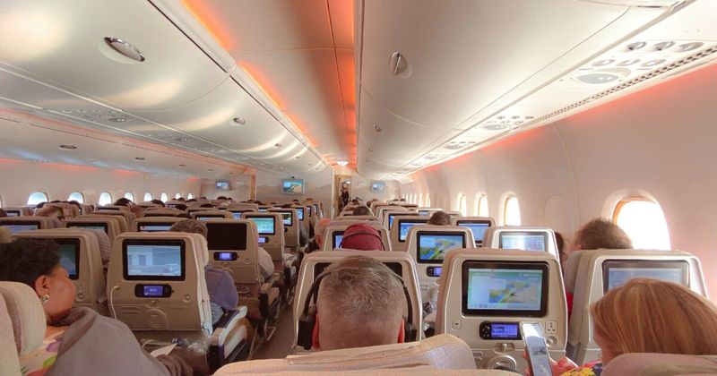 Economy cabin comparison Mumbai to Dubai 2026 — Emirates vs Air India vs IndiGo seat and baggage compared