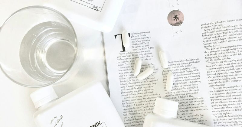 Travel health kit for India with anti-biotics and filtered water.