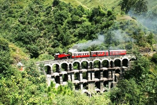 Kalka-Shimla Railway — UNESCO World Heritage; 103 tunnels, 864 bridges; First Class ₹485; Barog Tunnel 33 story: the failed tunnel still stands beside the track.