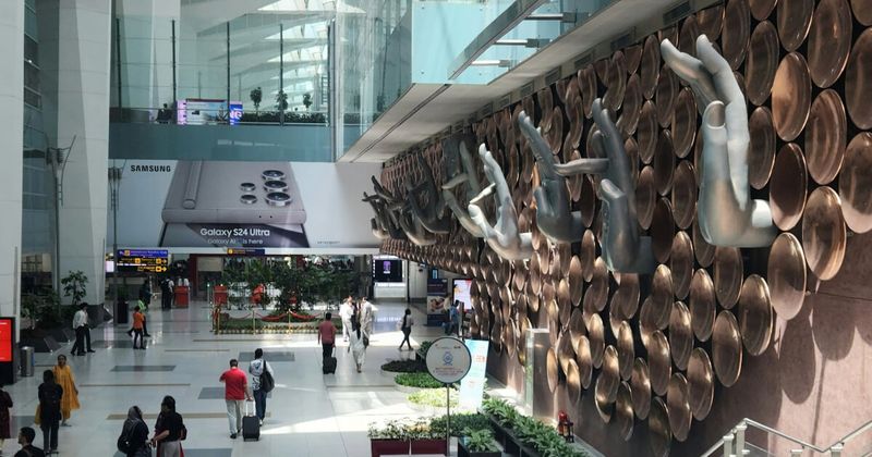 Delhi Airport arrival terminal