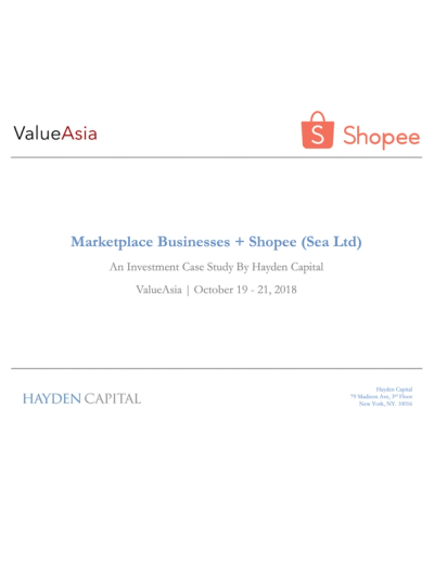 ValueAsia 2018 - Sea Ltd Writeup