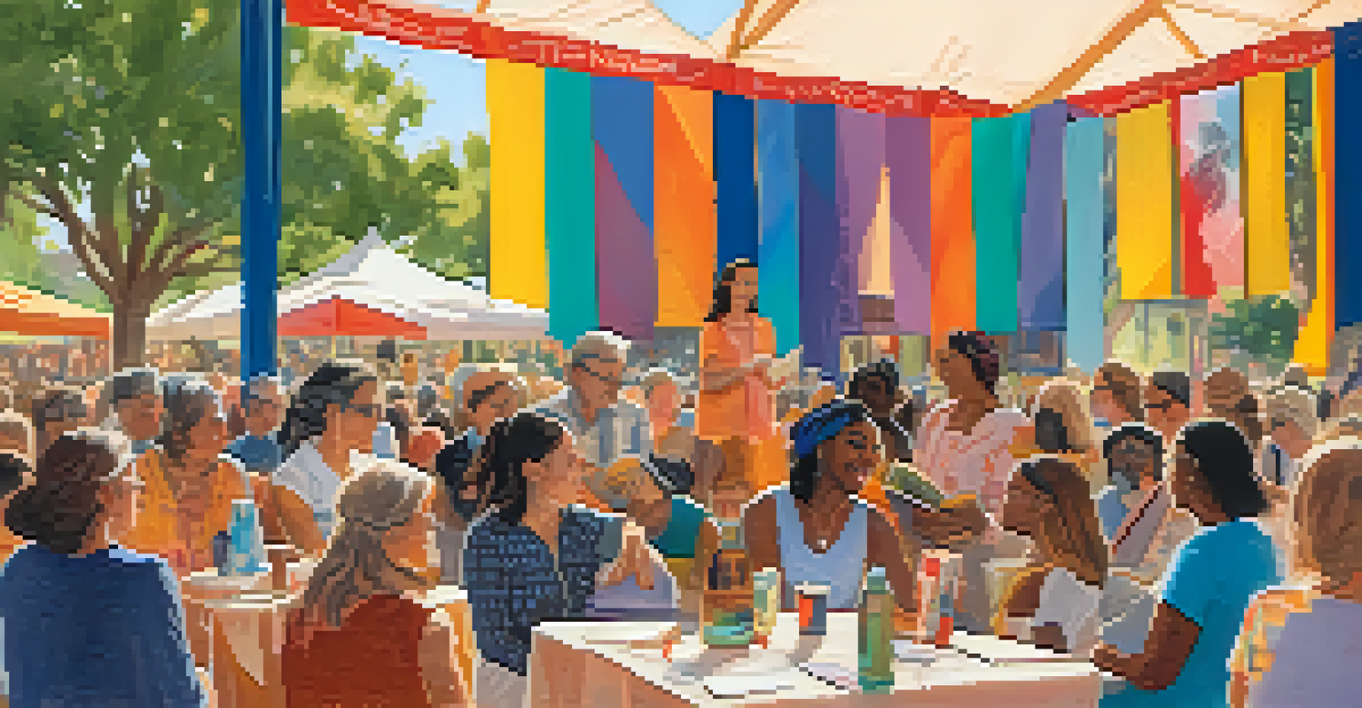 A diverse group of women authors on stage at a literary festival in Arizona, engaging with an audience.