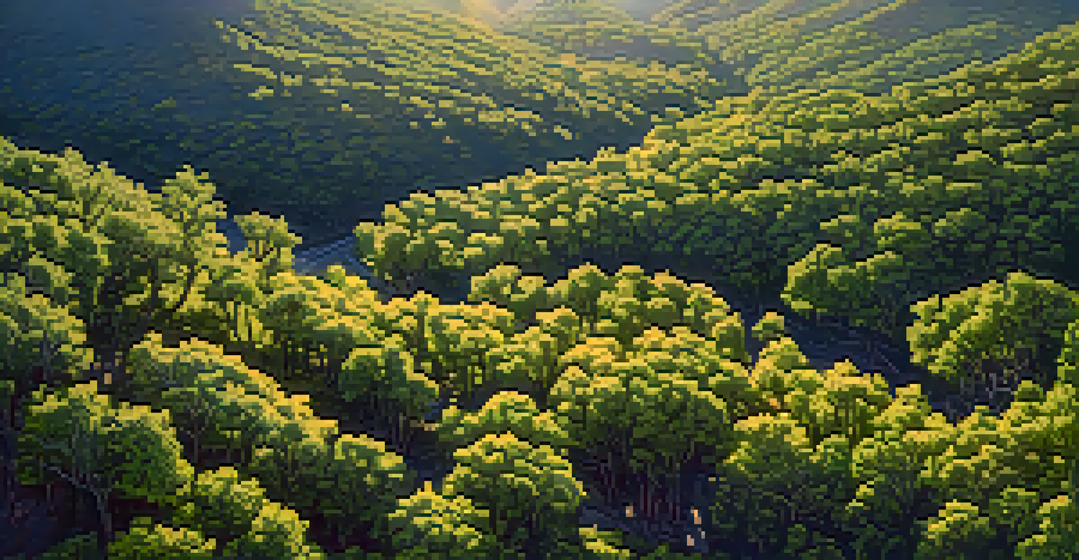 An aerial view showcasing the contrast between a lush green forest and dry vegetation in Arizona, highlighting the fire risk.