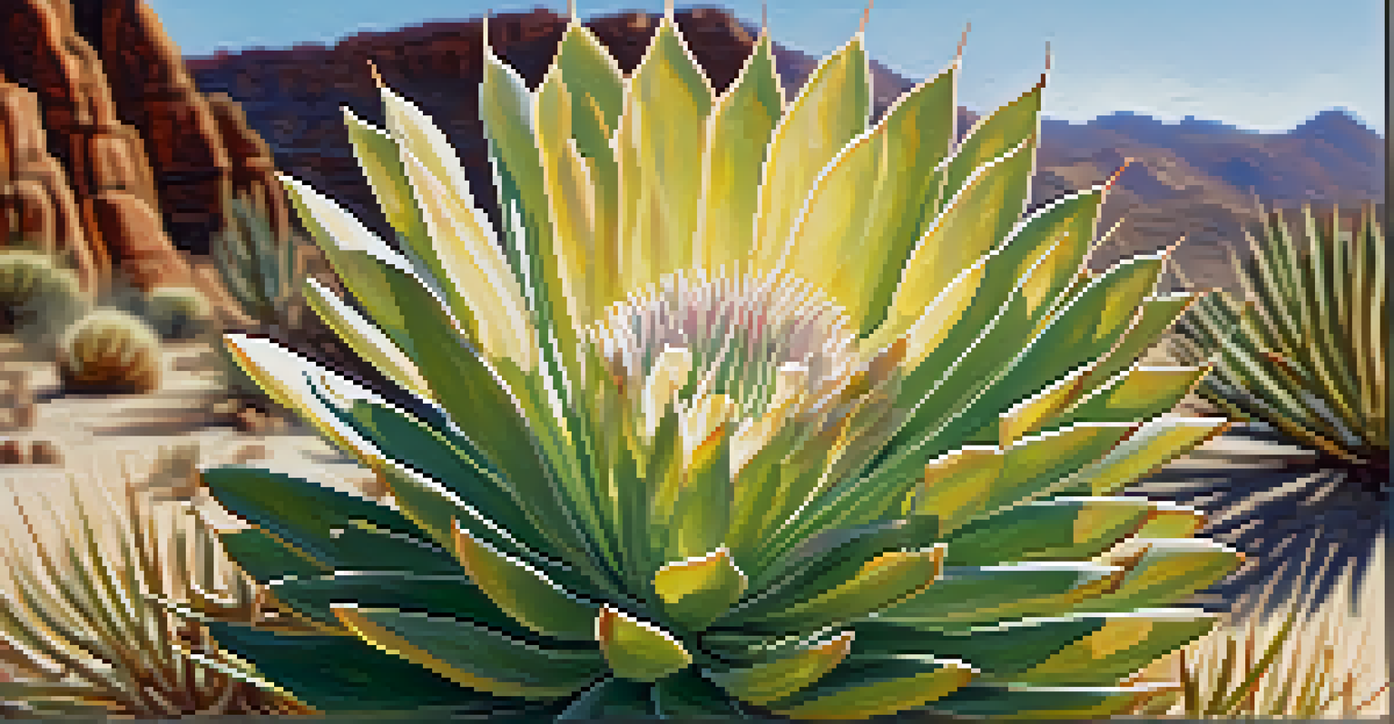 A detailed close-up of a blooming cactus in the Arizona desert, showcasing its textures and vibrant colors.