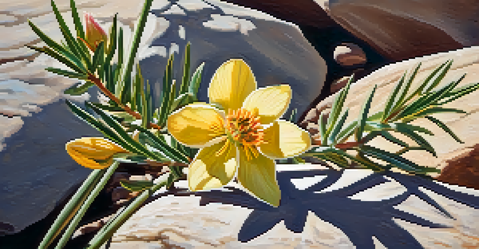 Close-up of a blooming desert wildflower in Arizona, showcasing its vibrant colors and details.