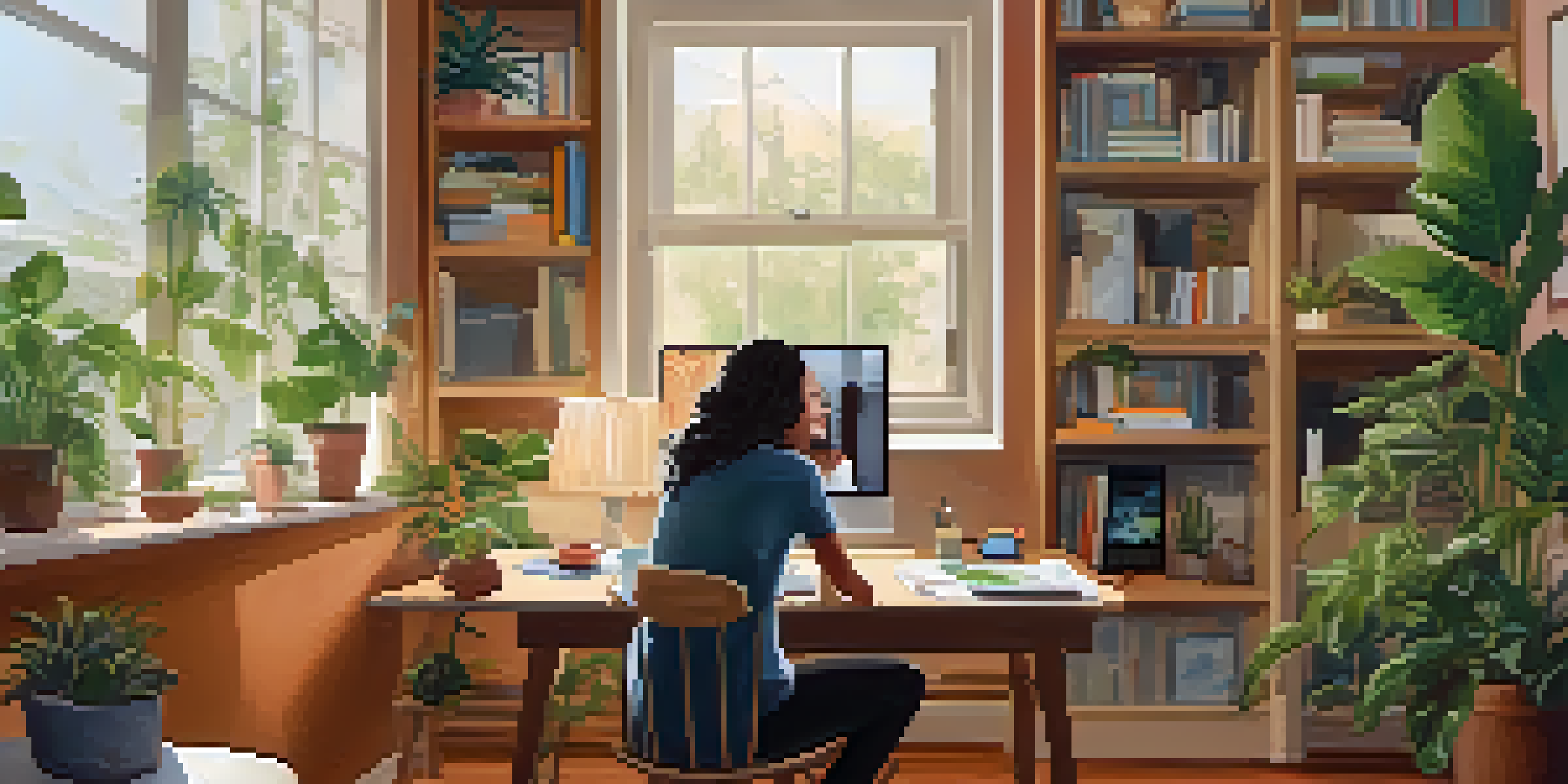 A person at home participating in a telehealth session with a mental health professional on a video call.