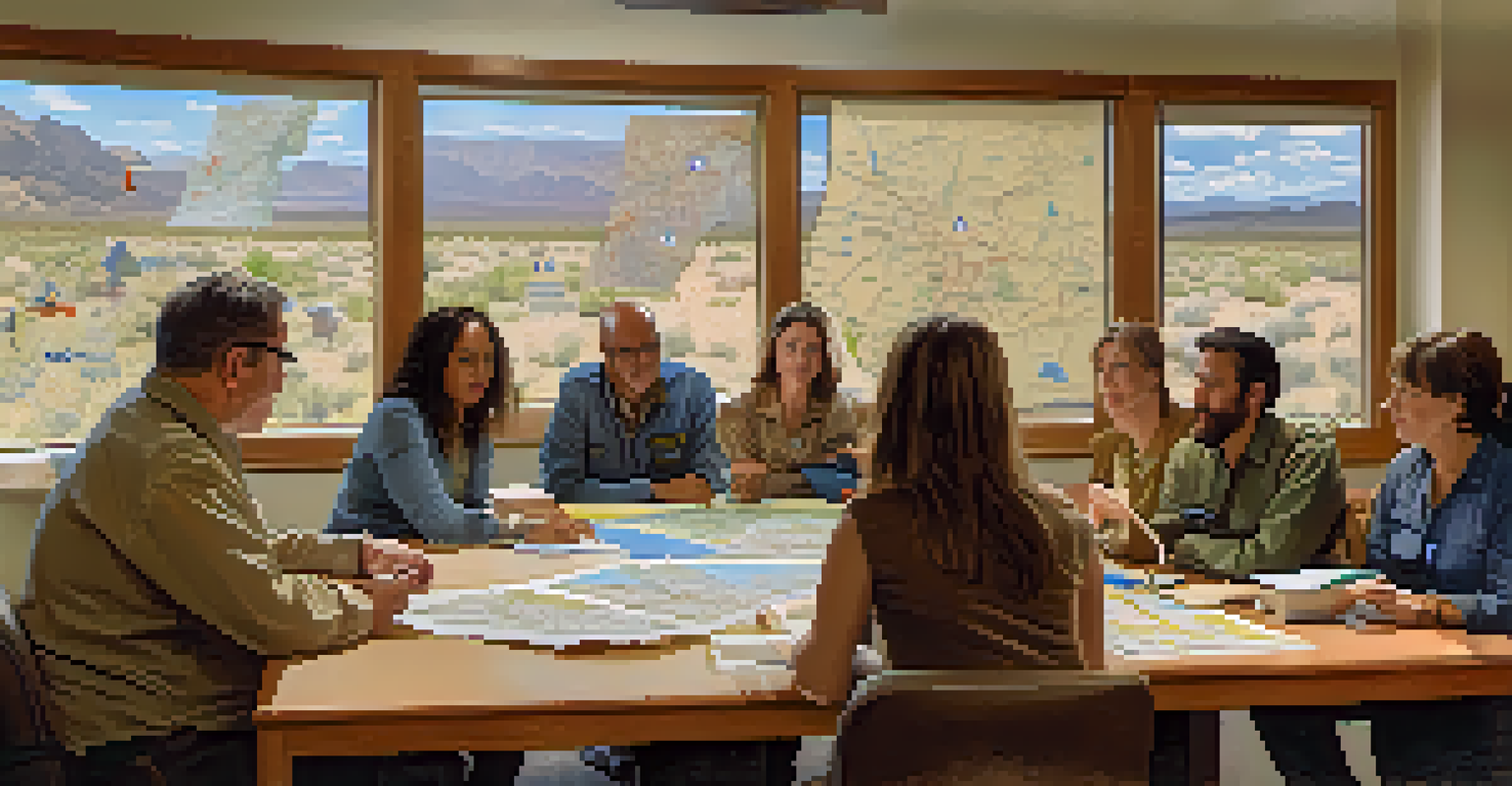 Conservationists in Arizona collaborating over wildlife management strategies.