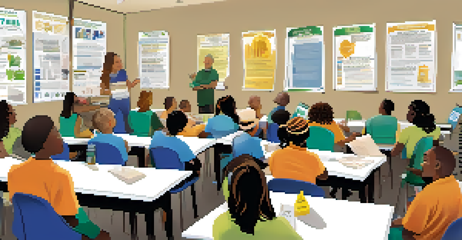 A community workshop in Phoenix focused on recycling education, with residents actively participating.