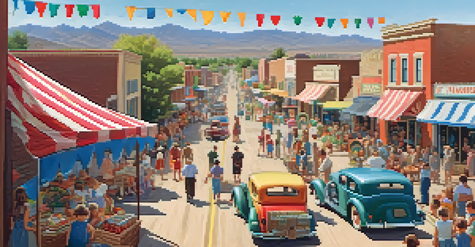 A community fundraising event in the 1930s with families, homemade goods, and children playing, set in a small Arizona town.