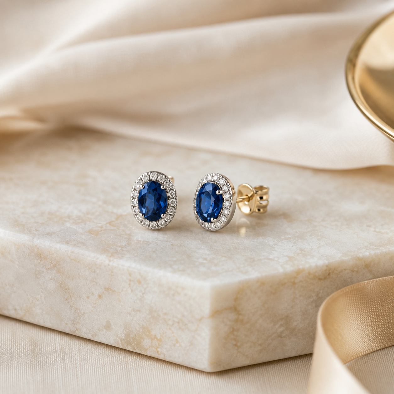 Sapphire stud earrings product image