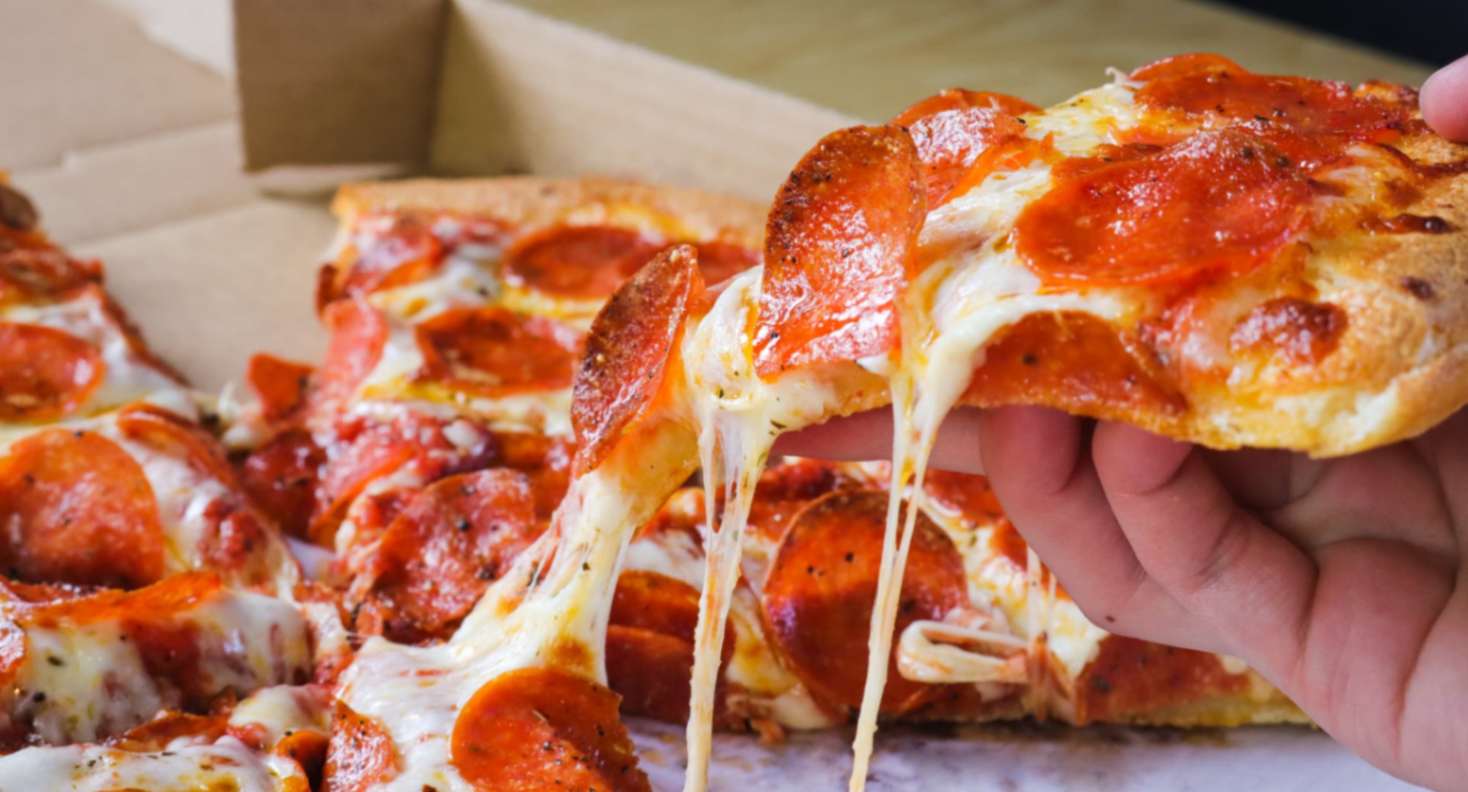 Closeup of large pepperoni Westside pizza
