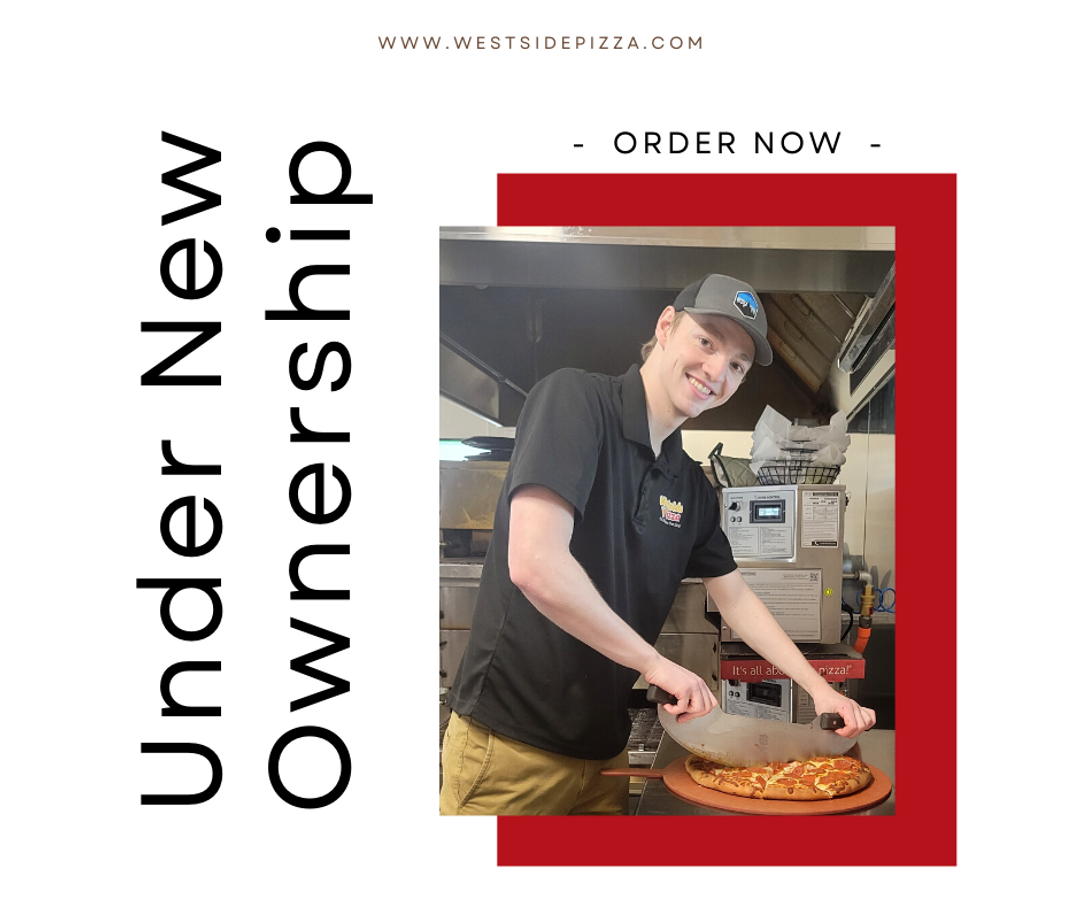 Man Advertising New Owners of Westside Pizza Belfair | Westside Pizza