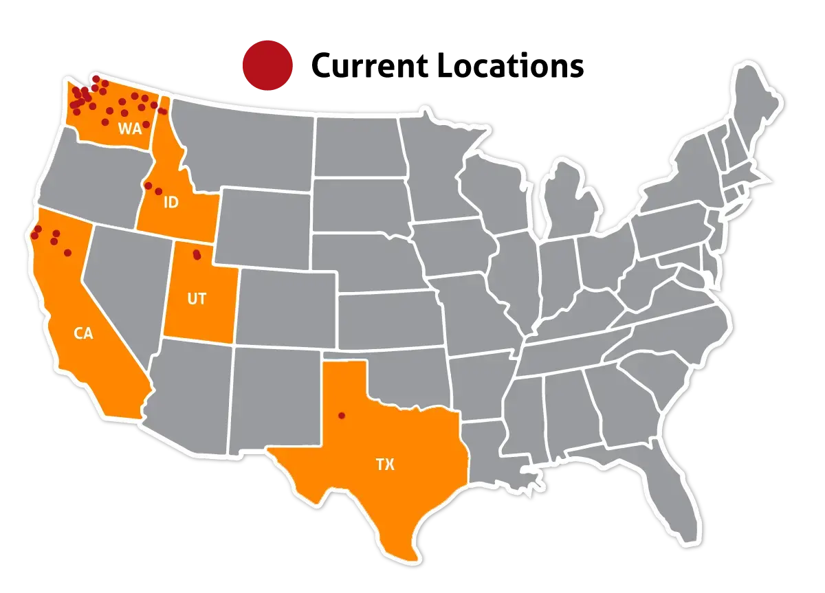 Map of Current Westside Pizza Locations in the United States | Westside Pizza