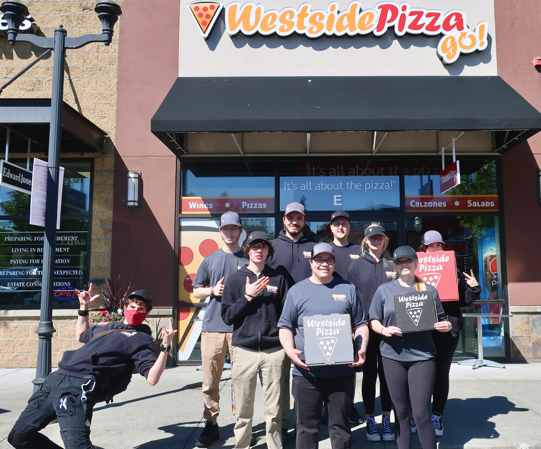 Employees outside of Westside Pizza Go! in Snohomish, Washington | Westside Pizza